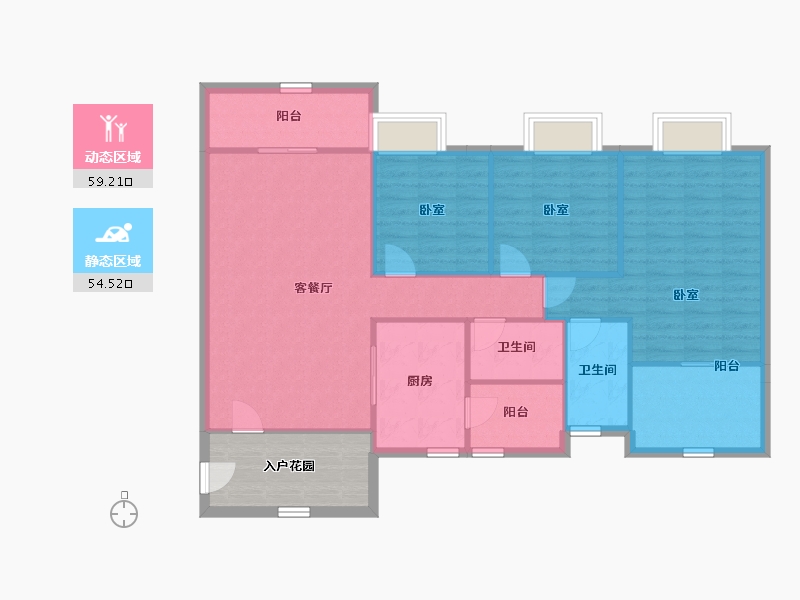 广东省-深圳市-兴华路2号(星航华府)-112.14-户型库-动静分区