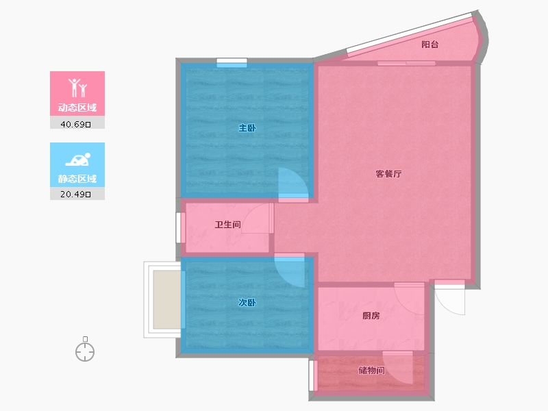 广东省-深圳市-金叶茗苑-54.04-户型库-动静分区