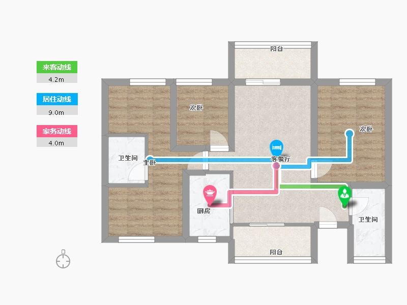 广东省-深圳市-流塘阳光-60.79-户型库-动静线