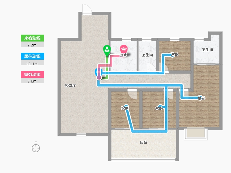 广东省-深圳市-万科红(四期)-108.82-户型库-动静线