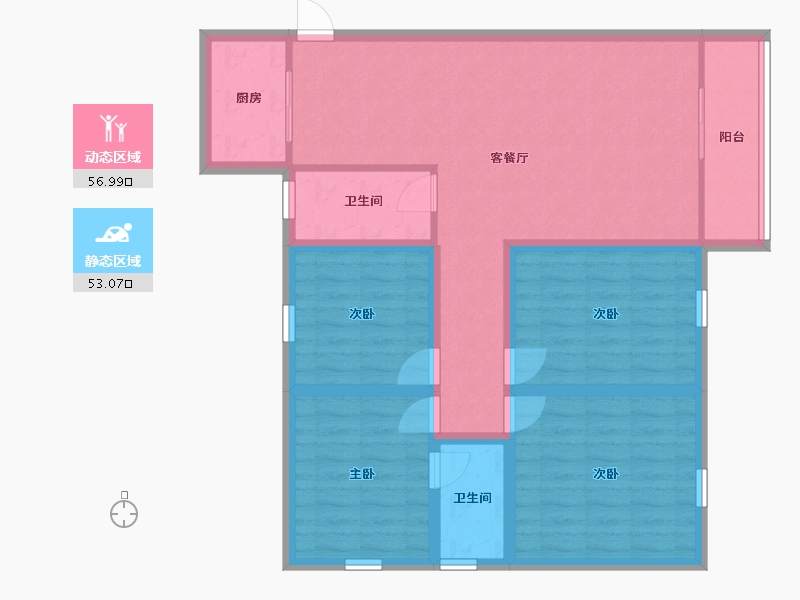 广东省-深圳市-新龙岗花园-98.01-户型库-动静分区