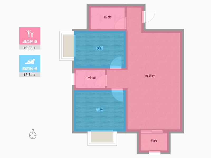 广东省-深圳市-富通蟠龙居-51.65-户型库-动静分区