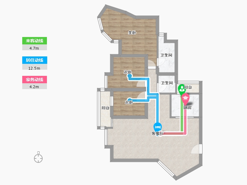 广东省-深圳市-信义假日名城(五期)-69.29-户型库-动静线