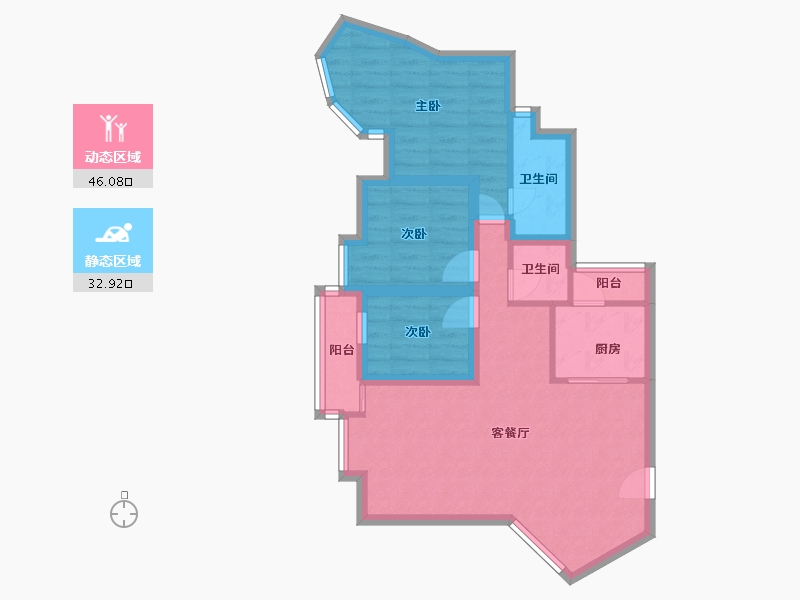 广东省-深圳市-信义假日名城(五期)-69.29-户型库-动静分区