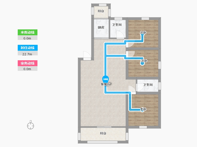 广东省-深圳市-和兴花园一期(和兴苑)-84.18-户型库-动静线