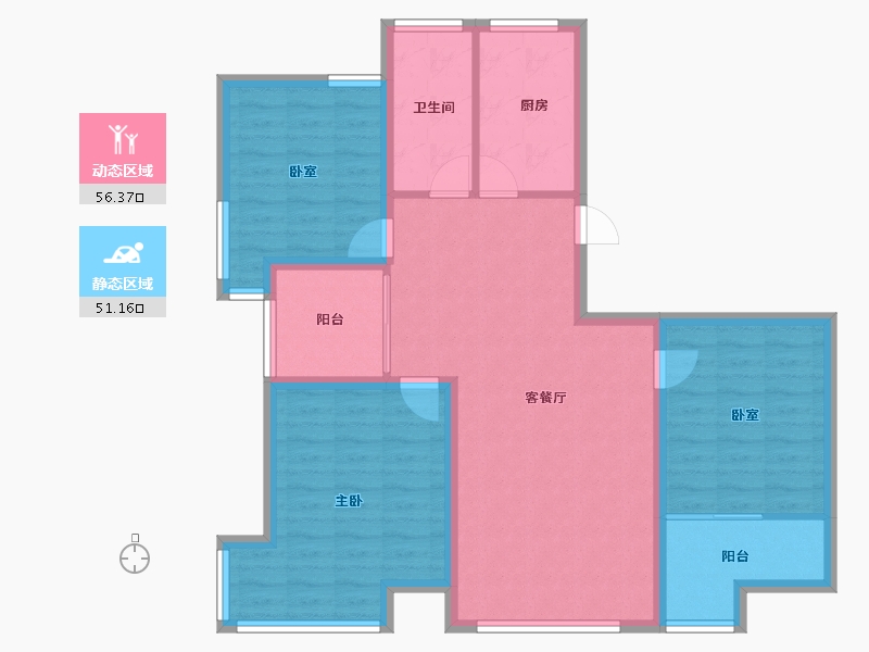 广东省-深圳市-清湖湾花园-96.54-户型库-动静分区