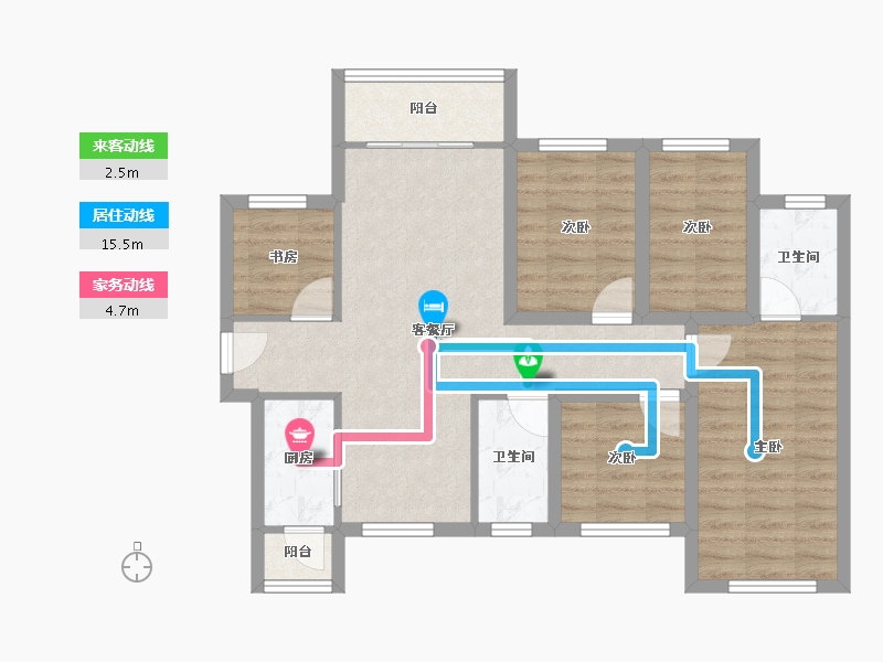 广东省-深圳市-仁恒峦山美地-81.38-户型库-动静线