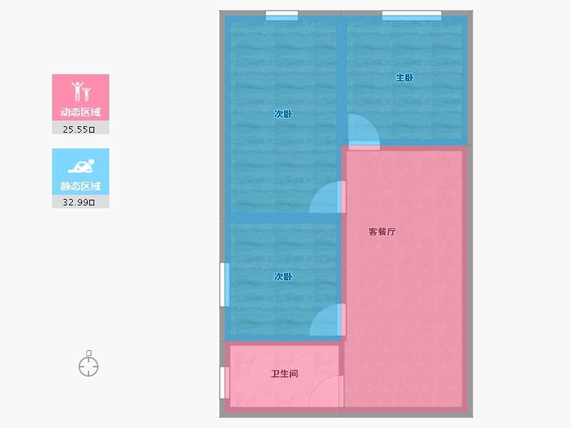 广东省-深圳市-天健时尚空间名苑-51.44-户型库-动静分区