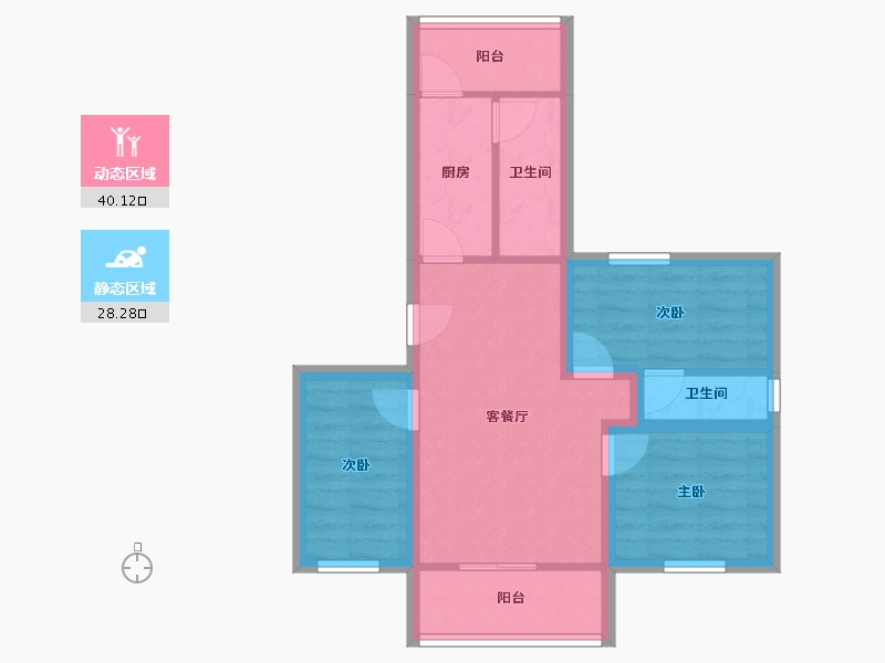 广东省-深圳市-双龙花园-59.78-户型库-动静分区