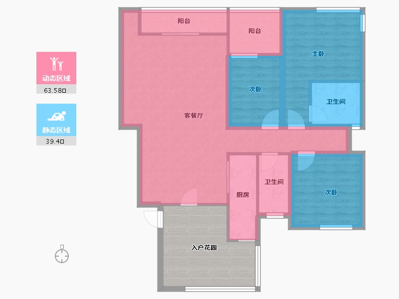 广东省-深圳市-横岗花半里-105.61-户型库-动静分区