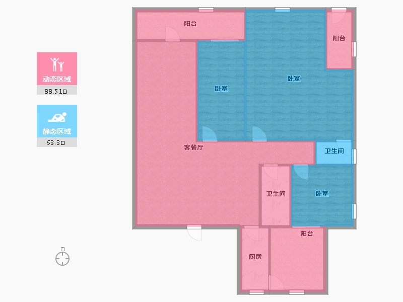 广东省-深圳市-御府名筑-140.89-户型库-动静分区