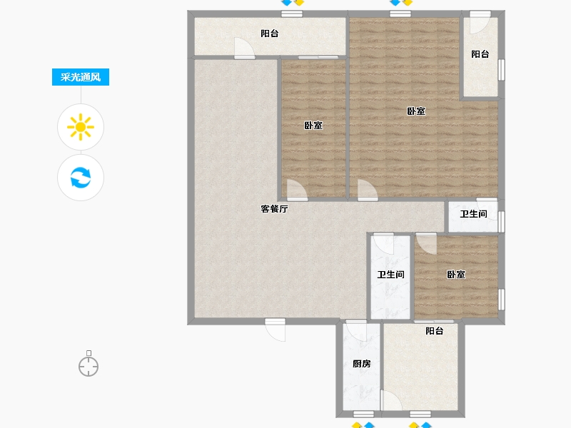 广东省-深圳市-御府名筑-140.89-户型库-采光通风