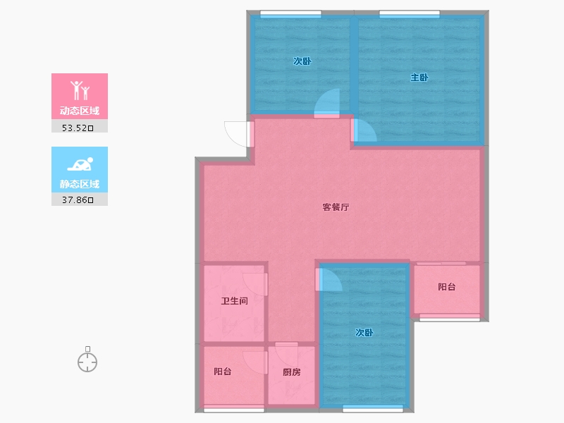 广东省-深圳市-文乐花园-81.62-户型库-动静分区