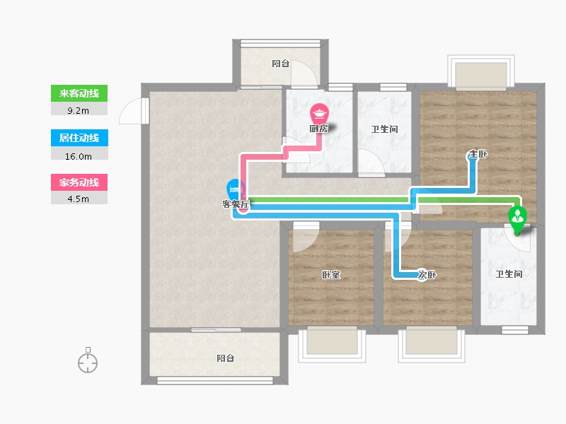 广东省-深圳市-富通蟠龙居-83.71-户型库-动静线