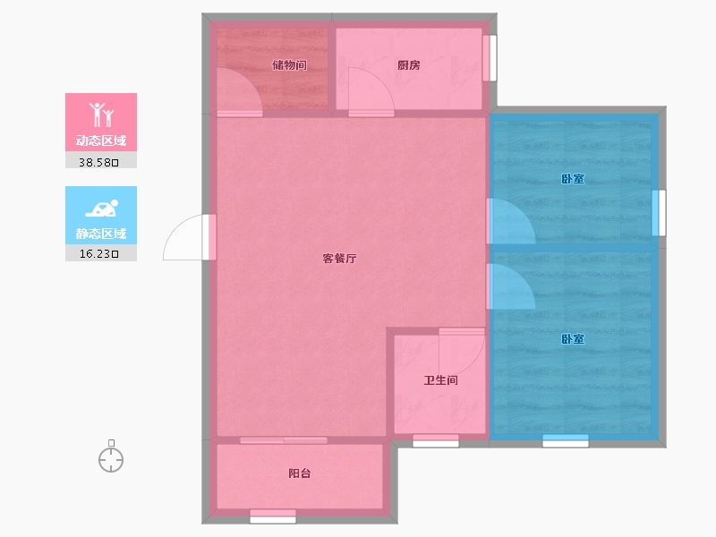 广东省-深圳市-嘉华花园西区-49.42-户型库-动静分区