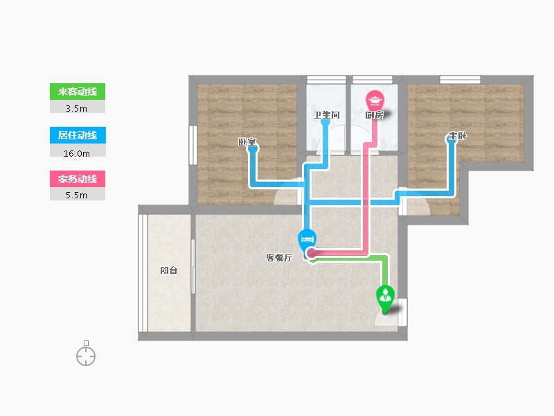 广东省-深圳市-西头东苑-50.44-户型库-动静线