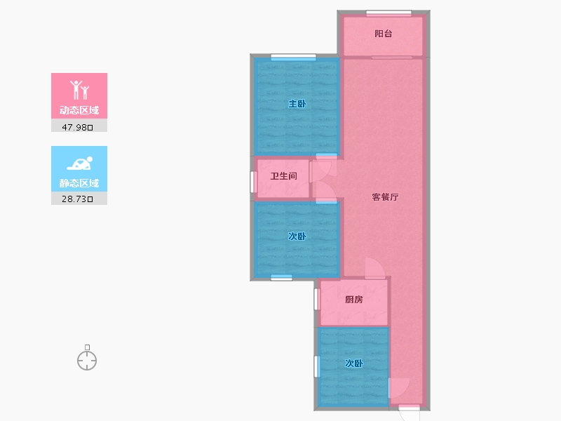 广东省-深圳市-阅山公馆-68.02-户型库-动静分区