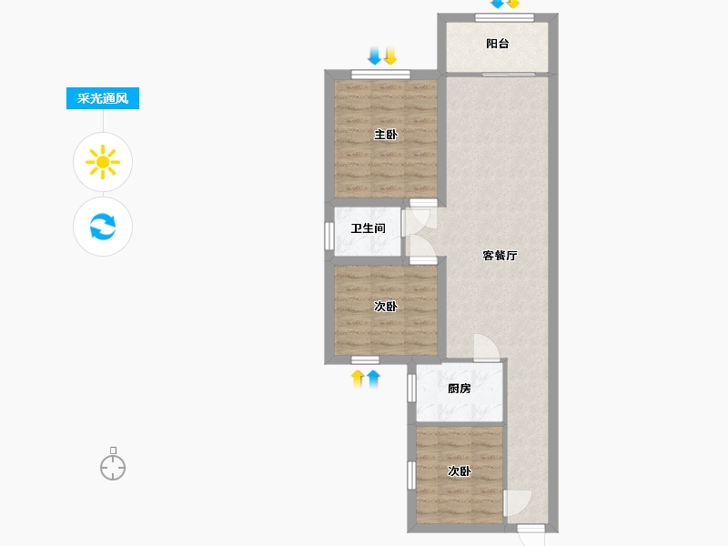 广东省-深圳市-阅山公馆-68.02-户型库-采光通风