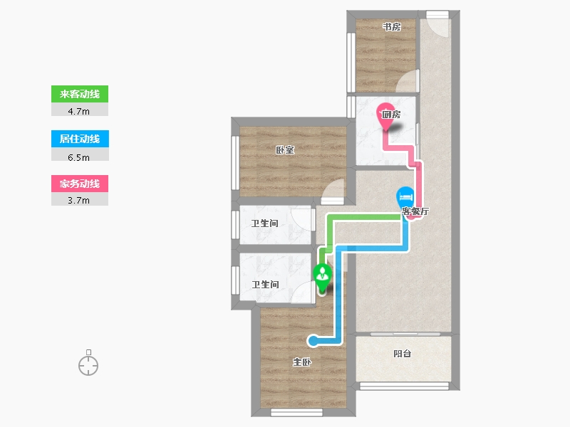 广东省-深圳市-清湖名苑-54.50-户型库-动静线