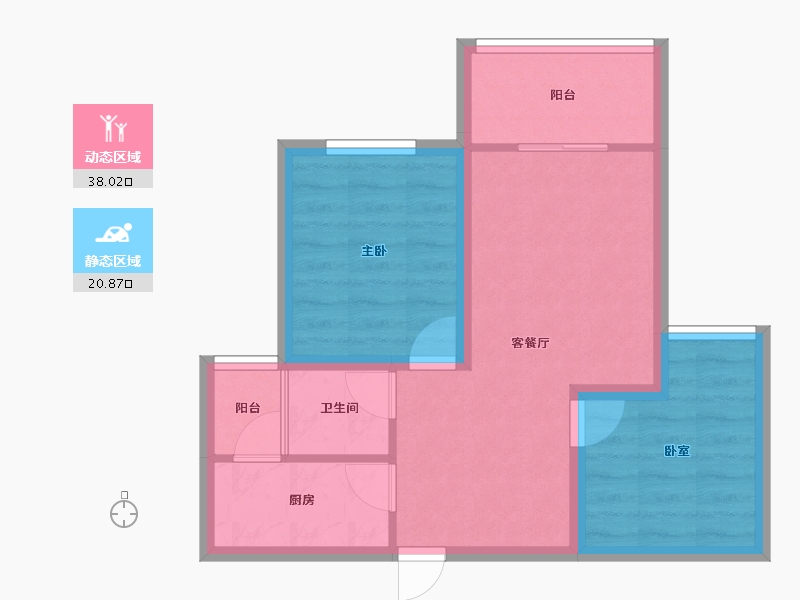 广东省-深圳市-和成世纪名园-51.79-户型库-动静分区