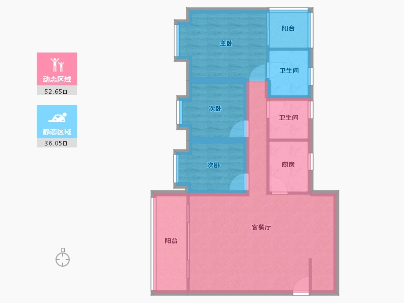 广东省-深圳市-宏兴苑-78.77-户型库-动静分区