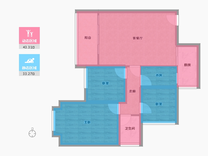 广东省-深圳市-星河时代-67.69-户型库-动静分区