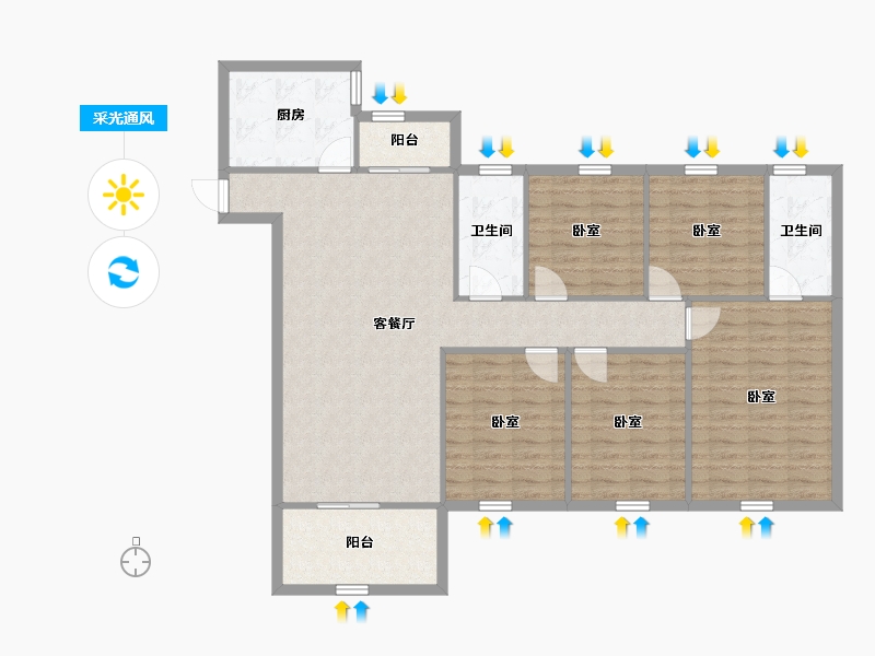 广东省-深圳市-华盛盛荟-119.14-户型库-采光通风