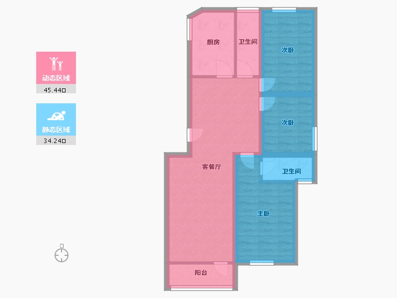 广东省-深圳市-安乐新苑-70.12-户型库-动静分区