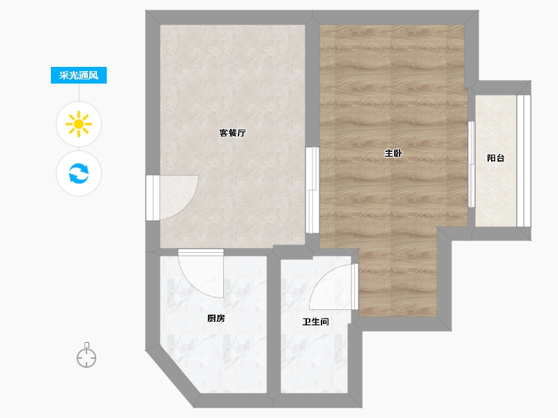 广东省-深圳市-TATA公寓-30.73-户型库-采光通风