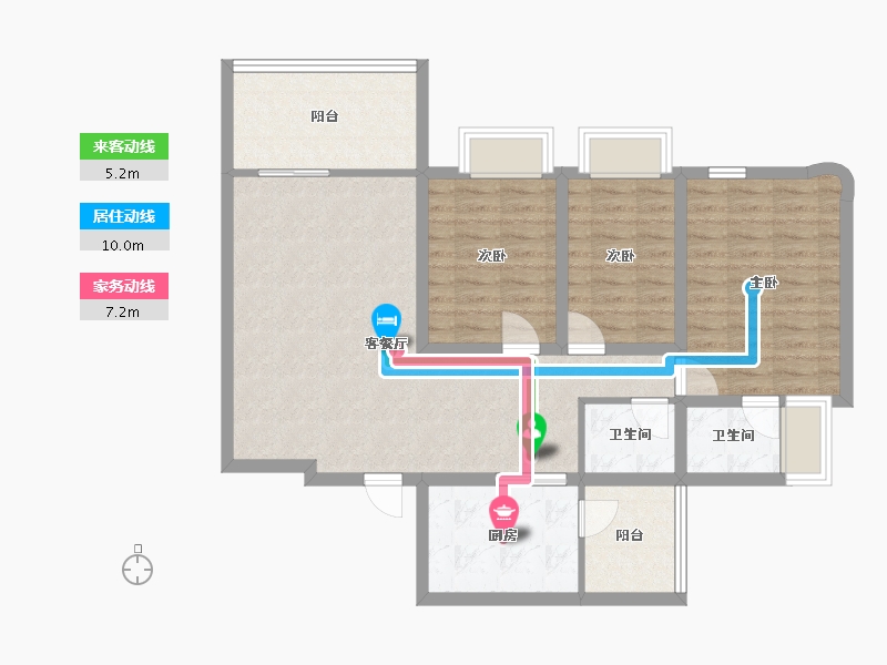 广东省-深圳市-鸿景园-93.51-户型库-动静线