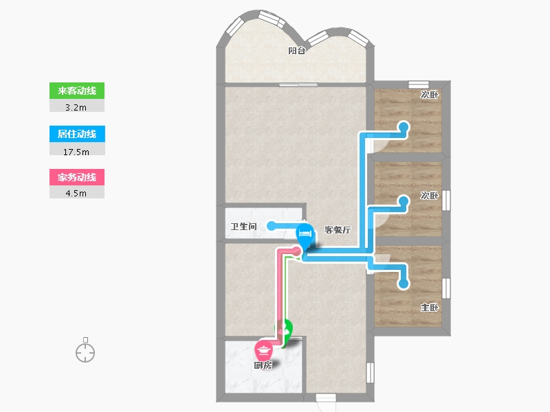 广东省-深圳市-凤凰花苑-59.95-户型库-动静线