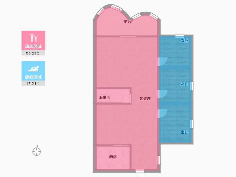 广东省-深圳市-凤凰花苑-59.95-户型库-动静分区