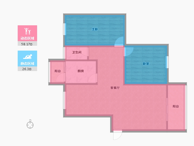 广东省-深圳市-滢水山庄一区-75.96-户型库-动静分区