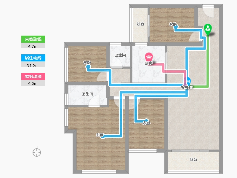 广东省-深圳市-中海锦城-91.44-户型库-动静线