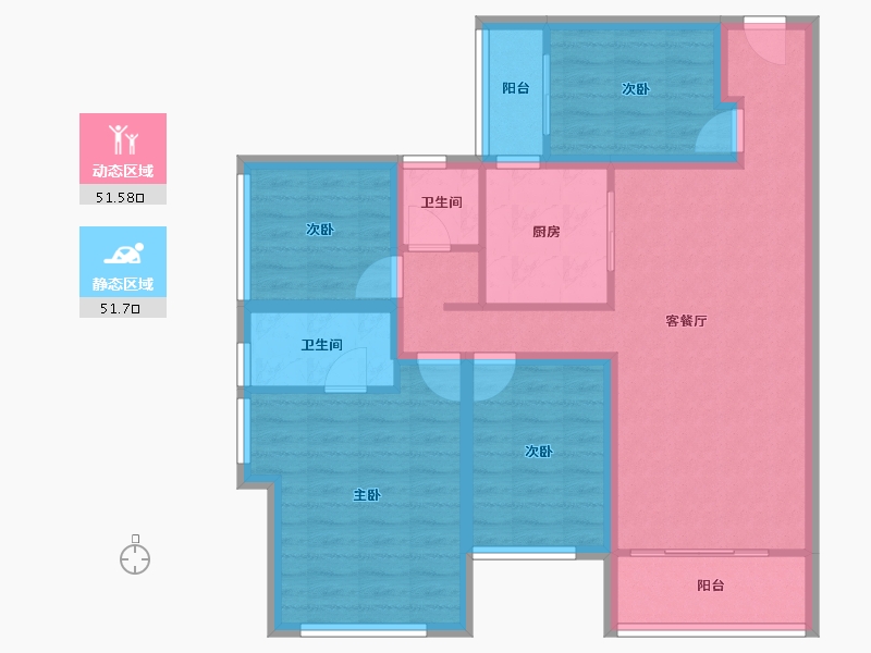 广东省-深圳市-中海锦城-91.44-户型库-动静分区