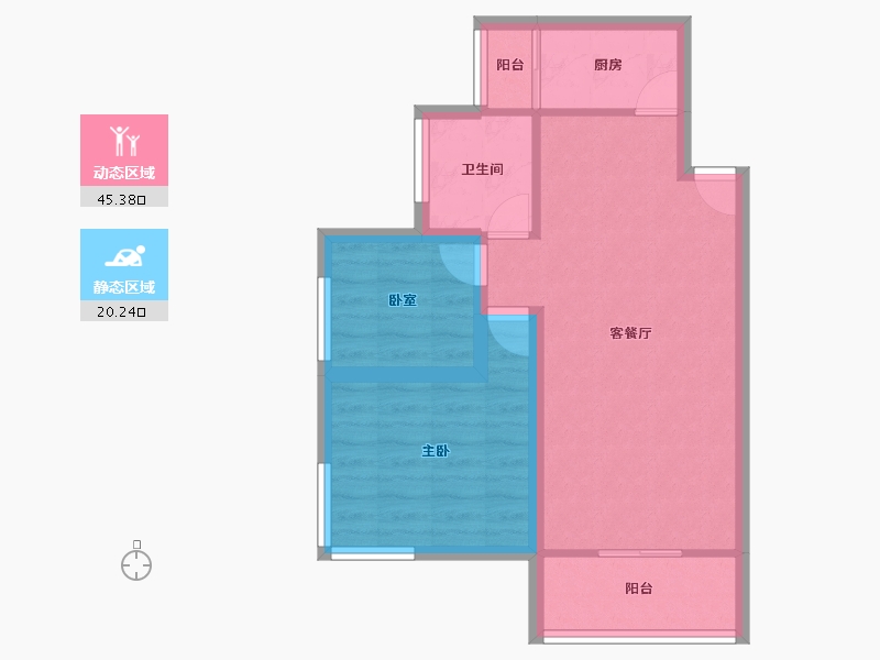 广东省-深圳市-桃源居12区（桃源居）-58.31-户型库-动静分区