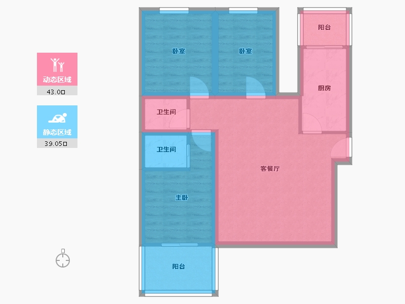 广东省-深圳市-世纪华庭-72.62-户型库-动静分区