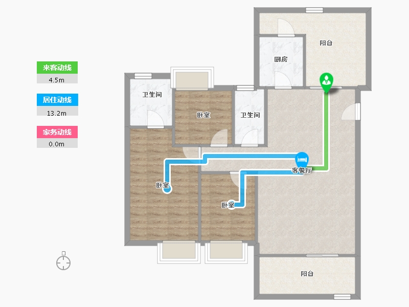 广东省-深圳市-棕榈堡花园-99.49-户型库-动静线