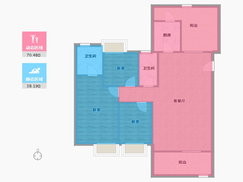 广东省-深圳市-棕榈堡花园-99.49-户型库-动静分区