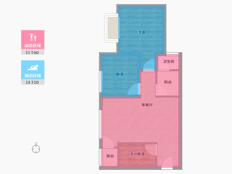 广东省-深圳市-宏兴苑-46.35-户型库-动静分区