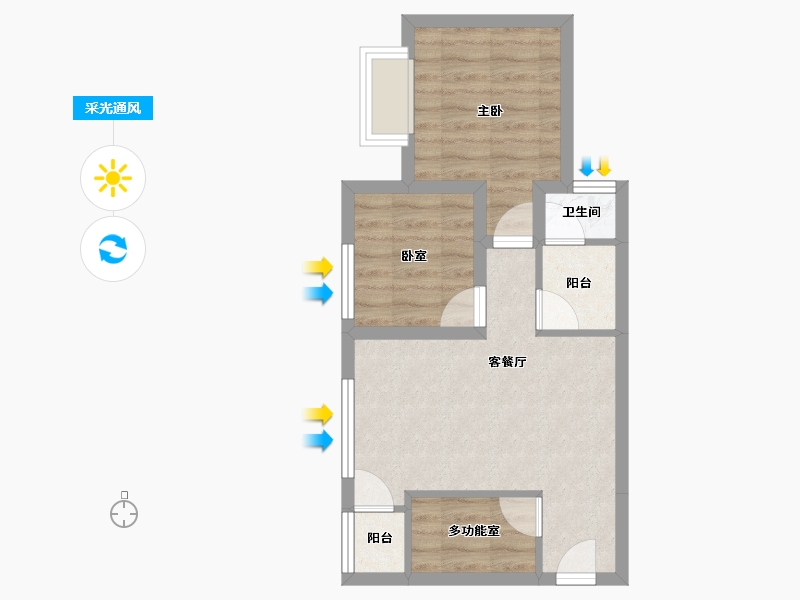 广东省-深圳市-宏兴苑-46.35-户型库-采光通风