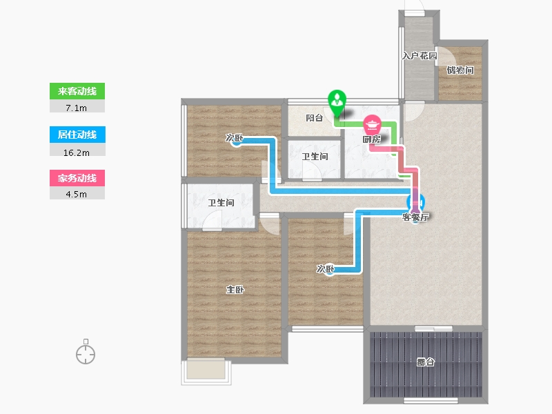 黑龙江省-鹤岗市-澳城花园(北区)-121.58-户型库-动静线