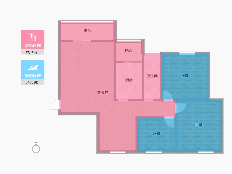 广东省-深圳市-富通天骏-89.95-户型库-动静分区