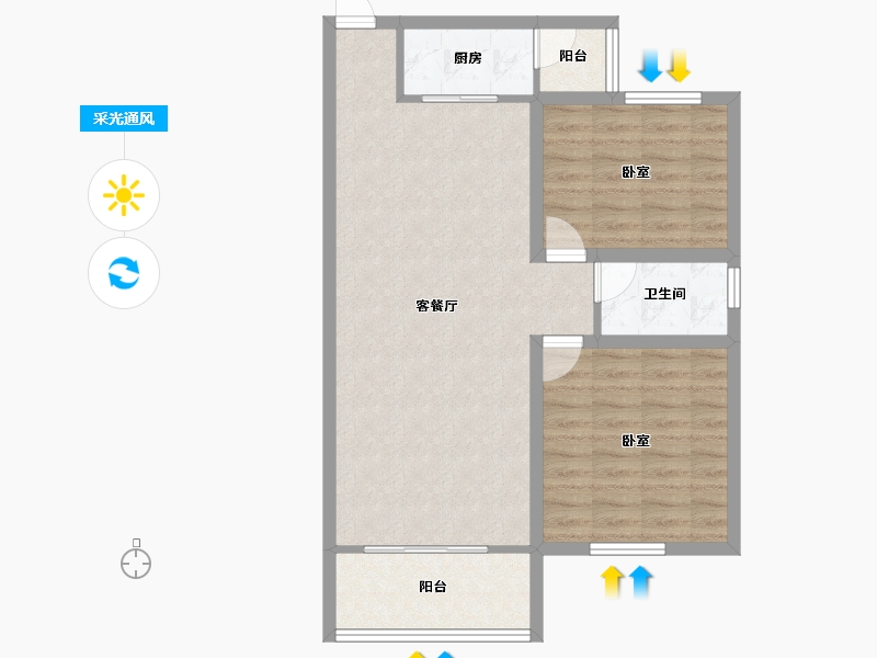 广东省-深圳市-富通苑-77.94-户型库-采光通风