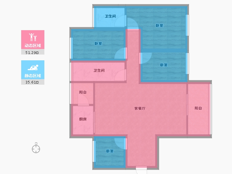 广东省-深圳市-金汐府小区-76.25-户型库-动静分区