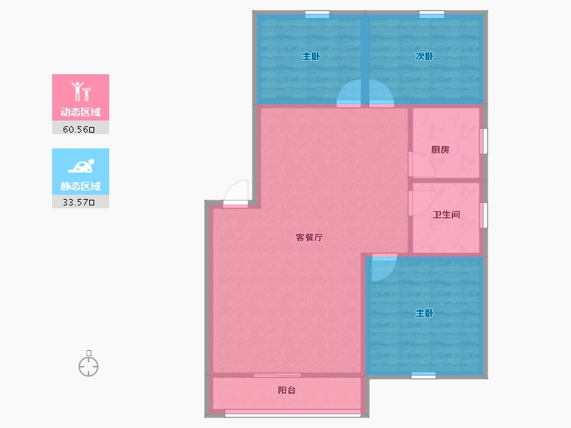 广东省-深圳市-桃源居14区（桃源居）-84.93-户型库-动静分区