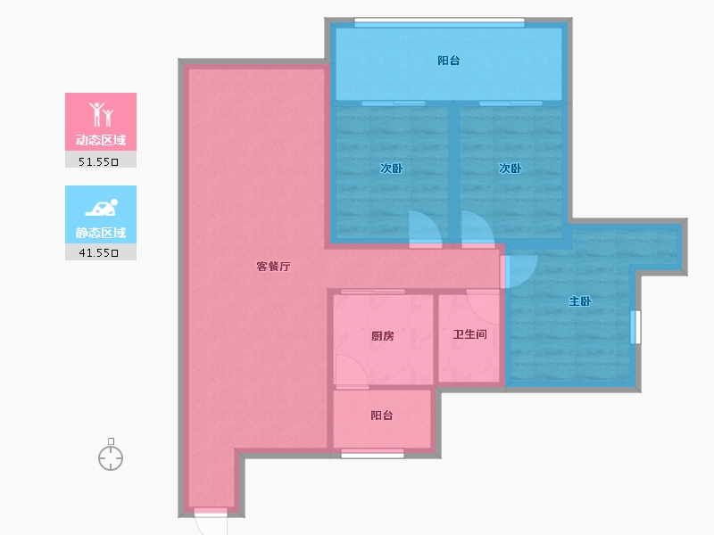 广东省-深圳市-中海怡瑞山居-83.05-户型库-动静分区