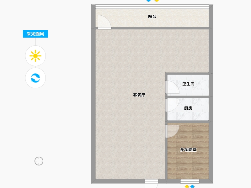 广东省-深圳市-横岗花半里-68.80-户型库-采光通风