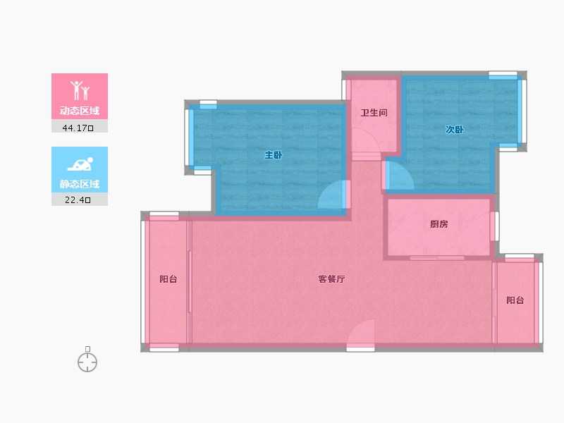 广东省-深圳市-中海怡美山庄-59.07-户型库-动静分区