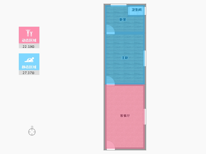 广东省-深圳市-凤凰花苑-44.27-户型库-动静分区